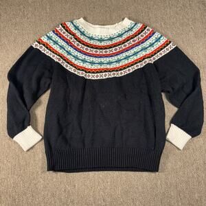 Mainframe 1980s Women’s Sweater Knit Colorful Black Medium 20x25